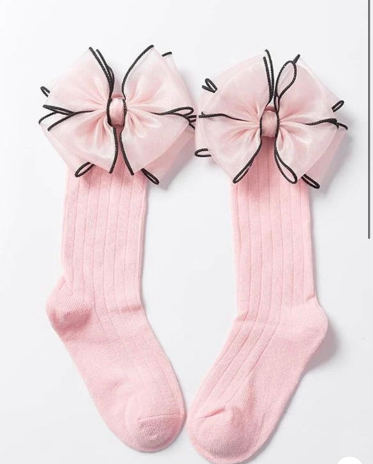 Large Pink Bow Socks