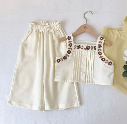 Flower Embroidered Set