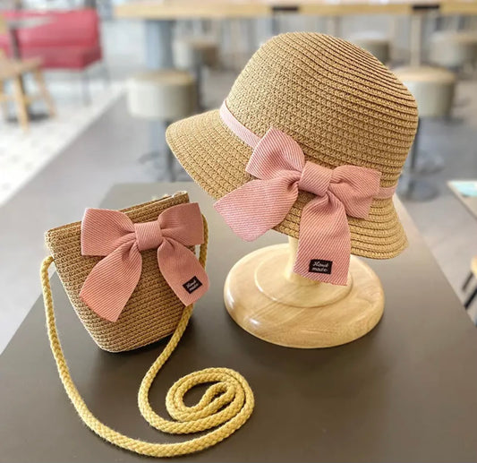 Straw Hat Purse Set