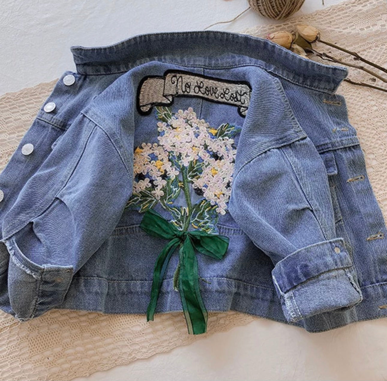 Flowers Jean Jacket